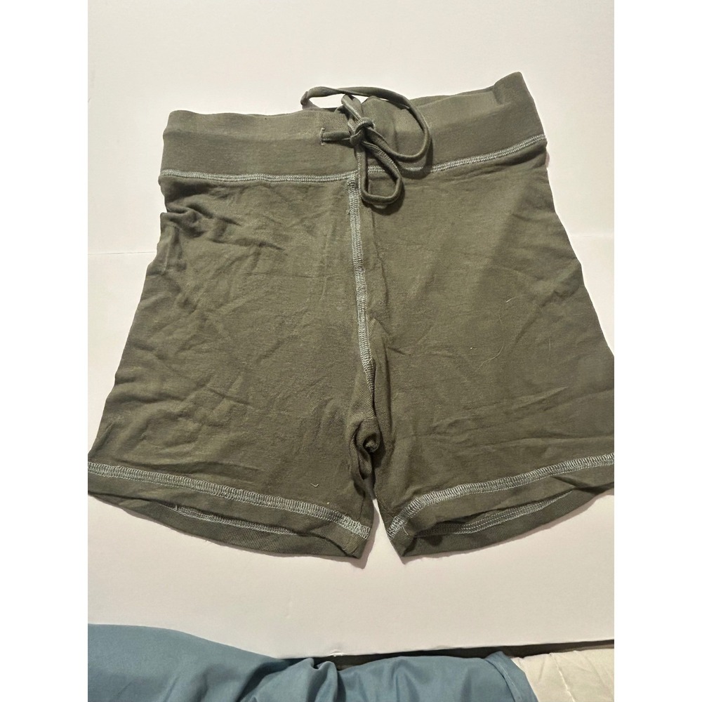 NIA Olive Green Knit Lounge Shorts Drawstring Waist Size Small New With Tags